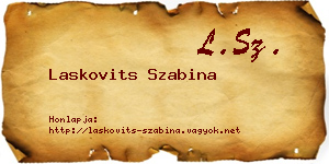 Laskovits Szabina névjegykártya